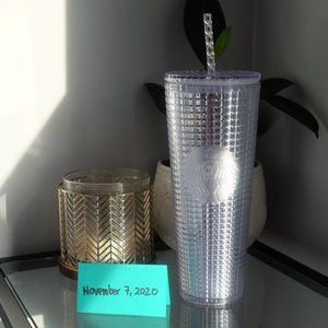 Starbucks Holiday 2020 silver disco tumbler